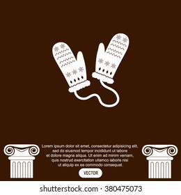 Mittens vector icon.