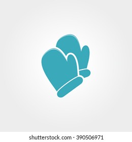 Mittens vector icon