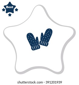 Mittens vector icon.