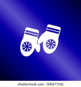 Mittens vector icon