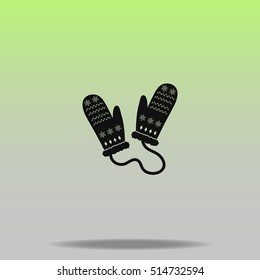 Mittens vector icon