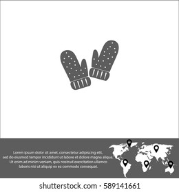 Mittens vector  icon