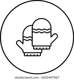 Icono de Vector Mittens. Se puede utilizar para aplicaciones de impresión, móviles y de Web.