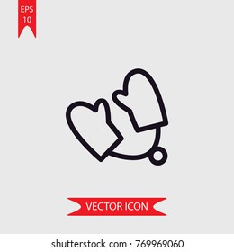 Mittens vector icon  illustration symbol