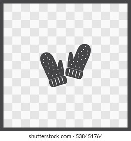Mittens vector icon. Isolated illustration. Business picture.
