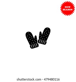 Mittens vector icon isolated on white background.