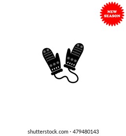 Mittens vector icon isolated on white background.