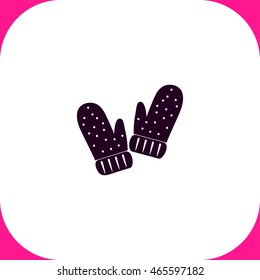 Mittens vector icon on white background.