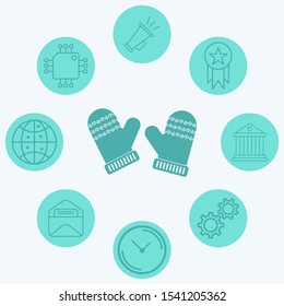 Mittens vector icon sign symbol
