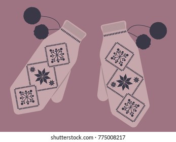 Mittens vector illustraion