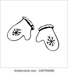 mittens vector sketch