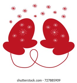 Mittens vector sketch icon isolated on white background. Hand drawn mittens icon. Mittens sketch icon, website or app