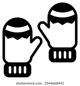Mittens winter vector icon illustration