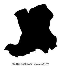 Mapa del distrito de Mityana, división administrativa de Uganda. Ilustración vectorial.