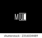 MIU Logo and Graphics Design, Modern and Sleek Vector Art and Icons isolated on black background