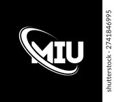MIU logo. MIU letter. MIU letter logo design. Initials MIU logo linked with circle and uppercase monogram logo. MIU-typography for technology, business and real estate brand.