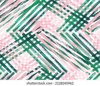 Mix acrylic backdrop vector illustration. Brush strokes lines bright surface. Acrylic paint messy artwork.