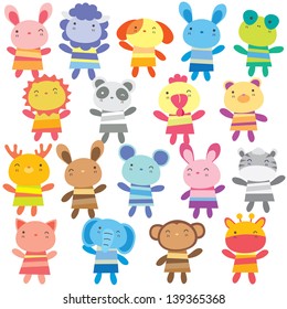 Mix Animal Dolls Clip Art