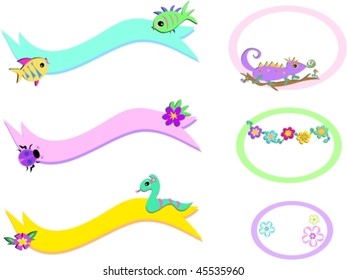 Mix of Animal Signs Vector