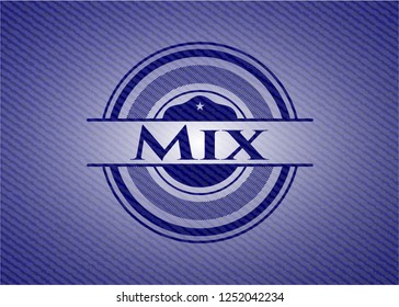 Mix badge with denim texture