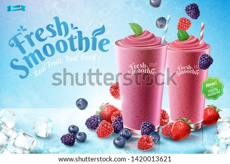 Similar – Image, Stock Photo Leaves and berries frozen in ice winter / spring