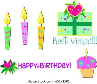 Mix of Birthday Items