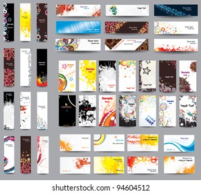 Mix collection banners and business cards .