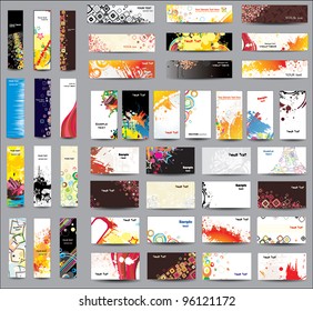 Mix collection banners and business cards