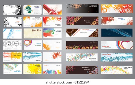 Mix collection business cards and banners.