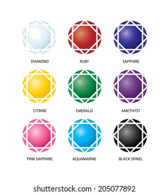 Mix color of gemstone