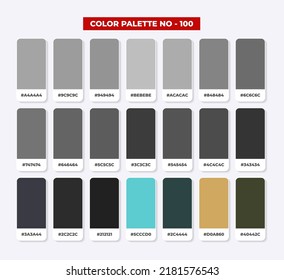 Mix color palette catalog samples in RGB HEX, Neomorphism Vector, Grey shades