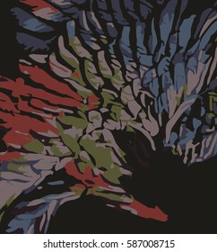 mix color wings abstract background