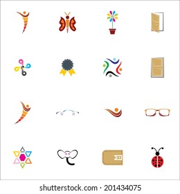 mix colorful design elements icons. eps-10.