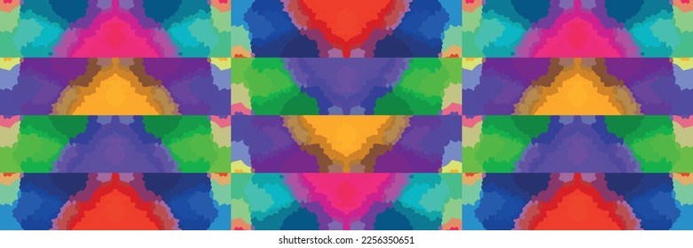 Mix of colors and patterns in stripes
