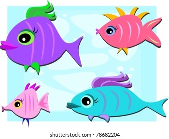 Mix of Cute Fish