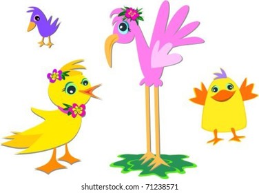 Mix of Different Style Birds