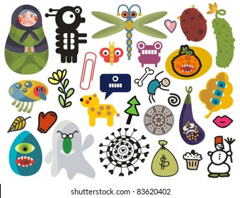 Mix of different vector images and icons. vol.24
