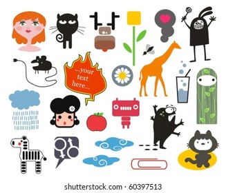 Mix of different vector images. vol.2