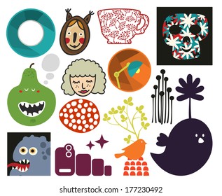 Mix of different vector images.vol.71
