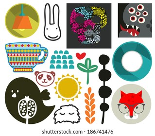 Mix of different vector images.vol.73