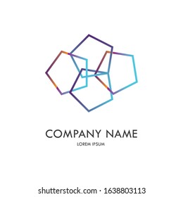 a mix of digital technology logos with color gradations