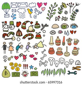 Mix of doodle images in vector. vol. 2