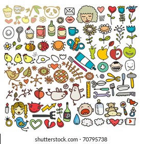 Mix of doodle images in vector. vol. 5