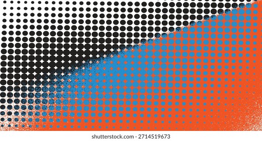 Mezcla de puntos y grunge. Textura sucia del Vector de los puntos del grunge, efecto del grunge, tinta, cepillo.