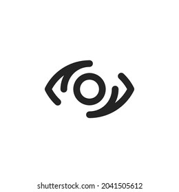 A mix of eye and hand logo