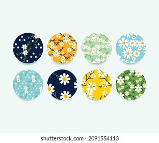Mix floral pattern vector design 