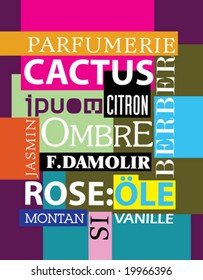mix of fragrances for perfume vector illustration