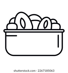 Mix fruit icon outline vector. Fresh food. Summer vegan