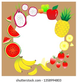 mix fruit on cover for book and website, on food menu, health menu