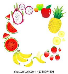 mix fruit on cover for book and website, on food menu, health menu